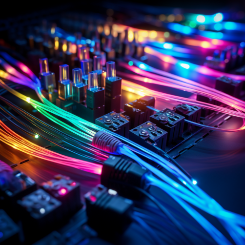 Multimode fiber optics wiring